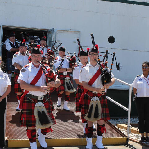 Keewatin, Port McNicoll
Coming off the ship after a concert on board