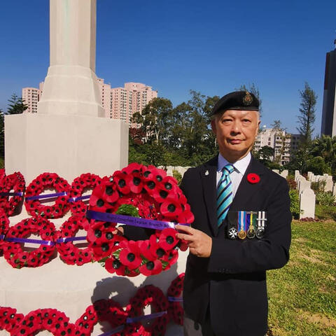 Remembrance service Hong Kong
A band representative laid a wreath in honour 