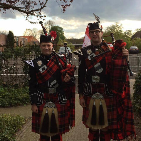 Youthful energy
Trevor Lethbridge and Conor Robbins keep the pipe